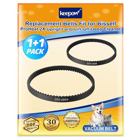 KEEPOW Replacement Belt Compatible with Bissell ProHeat 2X Upright and Lift-Off Deep Cleaner 1383, 3930, 8930, 9200, 9300, 9400, 73H5, 30K7, 94Y2, 66E12, 66Q4 Series, Part #2036804 & 2036688, 4 Pack in Saudi Arabia