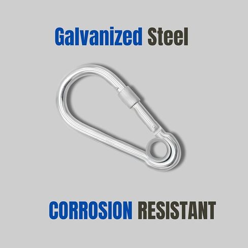 MarineNow Galvanized Spring Snap Hook Carabiner with Thumb-Lock Safety Screw & Eye — Heavy-Duty, Corrosion-Resistant for Rope, Chain & Tie-Downs in Saudi Arabia