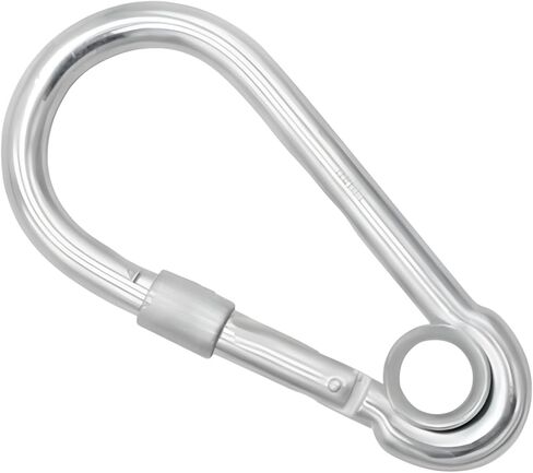 MarineNow Galvanized Spring Snap Hook Carabiner with Thumb-Lock Safety Screw & Eye — Heavy-Duty, Corrosion-Resistant for Rope, Chain & Tie-Downs in Saudi Arabia