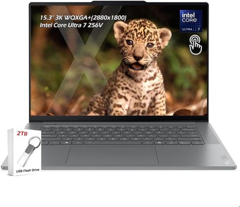 Lenovo Slim 7i Aura Copilot+ Laptop: Intel Core Ultra 7 256V, 15.3" 2.8K 500nit 120Hz Touchscreen, 16GB DDR5 RAM, 1TB SSD, Backlit Keyboard, Windows 11 Pro in Kuwait