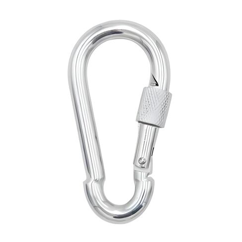 MarineNow Galvanized Spring Snap Hook Carabiner with Thumb Lock Safety Screw Choose Size and Quantity [05x50mm (2 "x 3/16"), 50-Pack] in Saudi Arabia