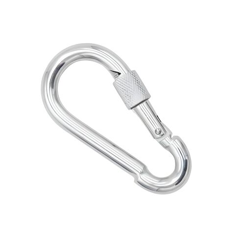 MarineNow Galvanized Spring Snap Hook Carabiner with Thumb Lock Safety Screw Choose Size and Quantity [05x50mm (2 "x 3/16"), 50-Pack] in Saudi Arabia