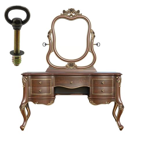 HEVSTIL 4PCS Antique Brass Swing Mirror Mounting Bolt 3-2/3" Long Adjustable Mirror Mounting Hardware Hinge Bolt for Swivel Mirror Cabinet, Dresser, Vanity Hardware in Kuwait