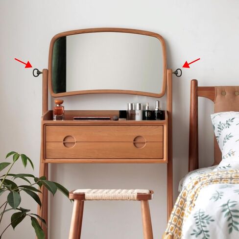 HEVSTIL 4PCS Antique Brass Swing Mirror Mounting Bolt 3-2/3" Long Adjustable Mirror Mounting Hardware Hinge Bolt for Swivel Mirror Cabinet, Dresser, Vanity Hardware in Kuwait