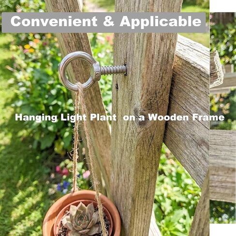 Self Tapping EyeBolts Stainless Eye Screws M5x30mm(1.2") Long Hooks for Hanging,6 PCS in Kuwait