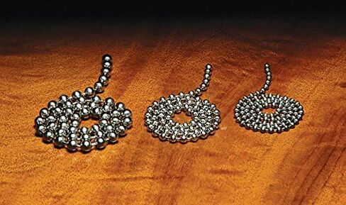 Hareline Fly Tying Stainless Steel Bead Chain Eyes – Rustproof Weighted Eyes for Clouser Minnows, Streamers, Bonefish & Flats Flies in Saudi Arabia