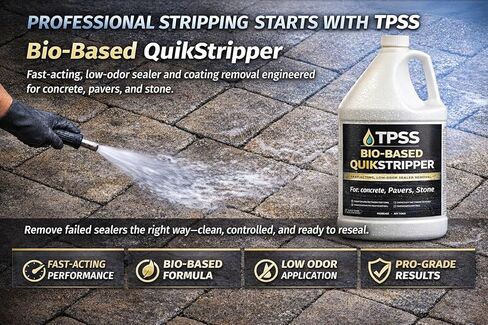 QuikStripper ذو الأساس الحيوي - مزيل احترافي للتسرب والطلاء للخرسانة والأرصفة والبناء | سريع المفعول، إعداد سطحي على مستوى المقاولين in Saudi Arabia