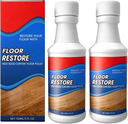 ملمع الأرضيات الخشبية لاستعادة الأرضيات، مرمم الأرضيات الصلبة، معزز لمعان الأرضيات من الخيزران المصنوع من الفينيل، العناية بالأرضيات الواقية سريعة الجفاف (150 مل) (قطعتان) in Kuwait
