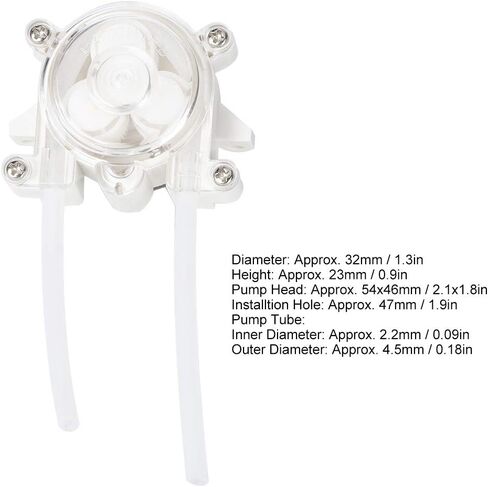 6V Mini Peristaltic Pump, Dosing Pump for Aquarium Lab Analysis, Silent Low Noise with Adjustable Direction, Ideal for Stable Performance in Kuwait