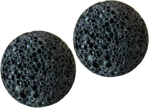 قطعتان من كرة الكالو لليد، كرة كالو روك بمقبض القمر، أداة تدريب على قبضة بناء الكالو لتكييف الجلد، مدرب قبضة تسلق الصخور غير العرق للرياضيين - أسود - 1.18 بوصة in Kuwait