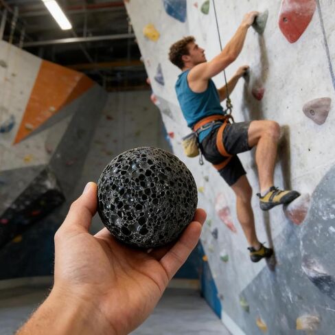 قطعتان من كرة الكالو لليد، كرة كالو روك بمقبض القمر، أداة تدريب على قبضة بناء الكالو لتكييف الجلد، مدرب قبضة تسلق الصخور غير العرق للرياضيين - أسود - 1.18 بوصة in Kuwait