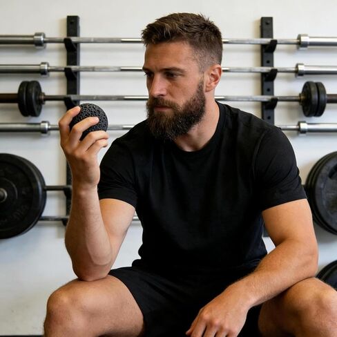 قطعتان من كرة الكالو لليد، كرة كالو روك بمقبض القمر، أداة تدريب على قبضة بناء الكالو لتكييف الجلد، مدرب قبضة تسلق الصخور غير العرق للرياضيين - أسود - 1.18 بوصة in Kuwait