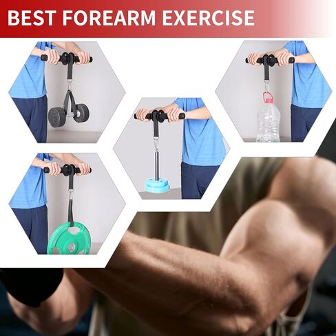 SYL Fitness Wrist and Forearm Blaster, Wrist Roller & Forearm Strengthener for Training, Fitness Forearm Workout Equipment, Grip Strength Trainer for Gym and Home in Kuwait