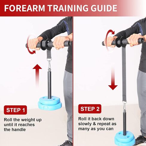 SYL Fitness Wrist and Forearm Blaster, Wrist Roller & Forearm Strengthener for Training, Fitness Forearm Workout Equipment, Grip Strength Trainer for Gym and Home in Kuwait