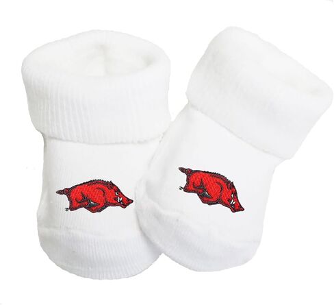Arkansas Razorbacks Officially Licensed Baby Toe Bootie Socks in Kuwait