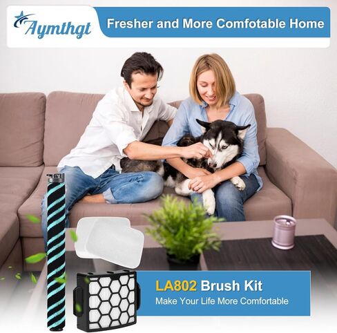LA802 Brush Roller and Filter Replacement Parts for shark LA802 Detect Pro Lift-Away Duo Clean Upright Vacuum, 1 Brush Roller + 2 Filter + 4 Foam and Felt Filters in Saudi Arabia