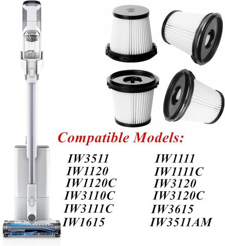 4 Pack IW3511 BU3521 BU3523 Filter Replacement for Shark IW1120 IW1111 IW1615 IW3120 IW3110C IW3111C Detect Pro Lightweight Cordless Stick Vacuum Cleaner, Compare to Part # XPRFIW1000. in Kuwait
