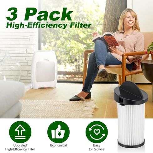 HEPA Pre-Motor Filter Replacement Compatible with EyeVac Home, Pro, Pet, Air, Plus and NeoVac Elite Touchless Stationary Vacuum Cleaner(3 Pack) in Kuwait