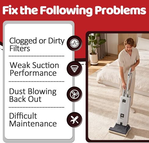 20 Pcs 2846 Exhaust Filter Compatible With Windsor S12 S15 & Sebo Essential G1 G2 Commercial Upright Vacuums, Replace 8.614-140.0, High-efficiency Filtration and Long-Lasting Performance in Kuwait