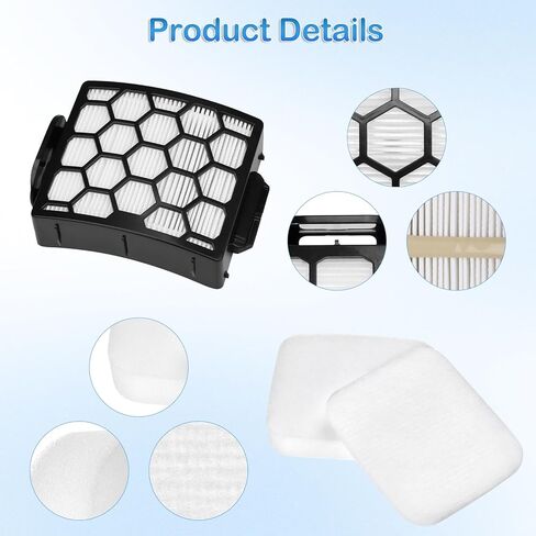 LA742 LA802 Filter Replacement Compatible with Shark Detect Pro Upright LA742 LA802 Vacuum Cleaner, 2 Hepa Filters, 4 Foam Filters and 1 Cleaning Brush in Kuwait