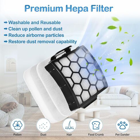 LA742 LA802 Filter Replacement Compatible with Shark Detect Pro Upright LA742 LA802 Vacuum Cleaner, 2 Hepa Filters, 4 Foam Filters and 1 Cleaning Brush in Kuwait