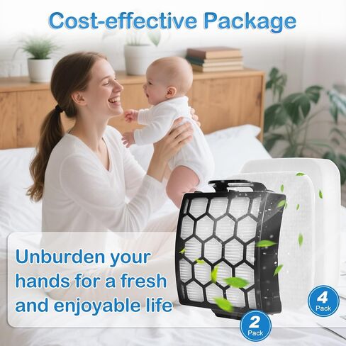 LA742 LA802 Filter Replacement Compatible with Shark Detect Pro Upright LA742 LA802 Vacuum Cleaner, 2 Hepa Filters, 4 Foam Filters and 1 Cleaning Brush in Kuwait