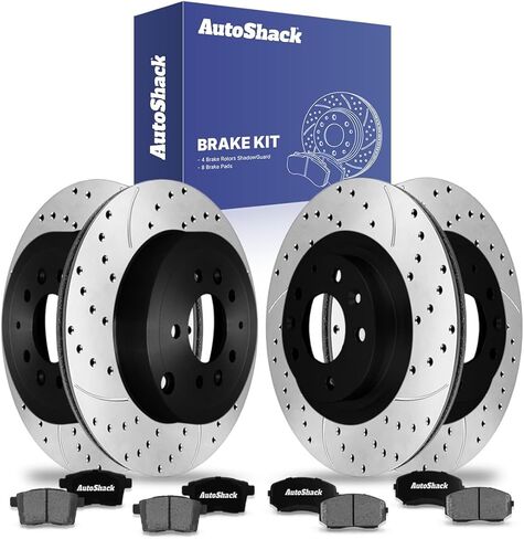 AutoShack Brake Rotors with Brake Pads Front and Rear Brake Rotor & Pad Replacement Kit for 2007-2015 Mazda CX-9 3.5L 3.7L V6 AWD FWD SCD12582114 in Saudi Arabia