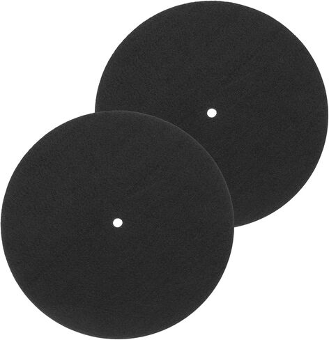 MECCANIXITY 2 Pcs Record Player Mat, 10 Inch Turntable Mat 3mm Felt Turntable Pad for Vinyl Record Player, Dark Gray in Saudi Arabia