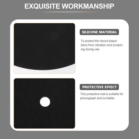 Milisten Record Player Mat -7 Inch Wool Turntable Slipmat Felt Vinyl Pad Antistatic Platter Mat for Disc Home Vintage Record Players 3mm in Saudi Arabia