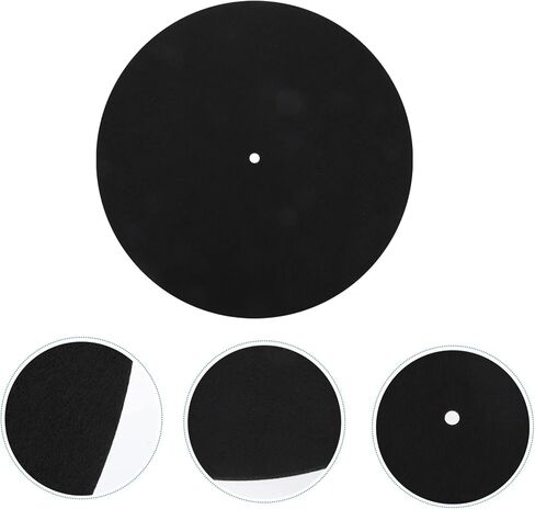 Milisten Record Player Mat -7 Inch Wool Turntable Slipmat Felt Vinyl Pad Antistatic Platter Mat for Disc Home Vintage Record Players 3mm in Saudi Arabia