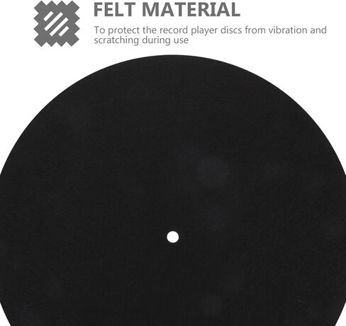 Milisten Record Player Mat -7 Inch Wool Turntable Slipmat Felt Vinyl Pad Antistatic Platter Mat for Disc Home Vintage Record Players 3mm in Saudi Arabia