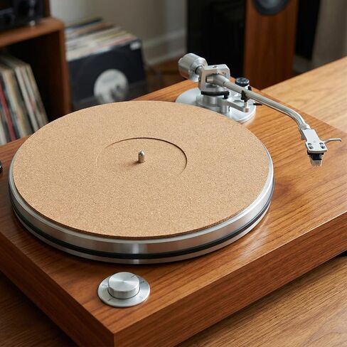 12 Inch Cork Turntable Mat Turntable Cork Platter Mat, Recessed Platter for Vinyl Record Players, Anti-Static, Noise Reduction, Soft Natural Material, Retro Design in Saudi Arabia