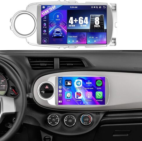 Roinvou 4+64g Car Radio for Nissan Versa Note 2014 2015 2015 ، 9 "Screen Carplay Android Auto مع 32EQ 1280 * 720 قرار in Kuwait