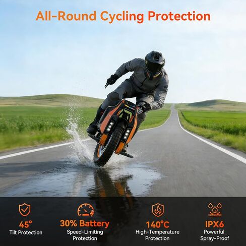 دراجة أحادية كهربائية King Song S19PRO، نطاق مطور يبلغ 150 كم، EUC، محرك ذروة 6500 وات، نظام تعليق 90 مم، دراجة أحادية كهربائية معتمدة من UL2272 للركوب في المناطق الحضرية in Saudi Arabia