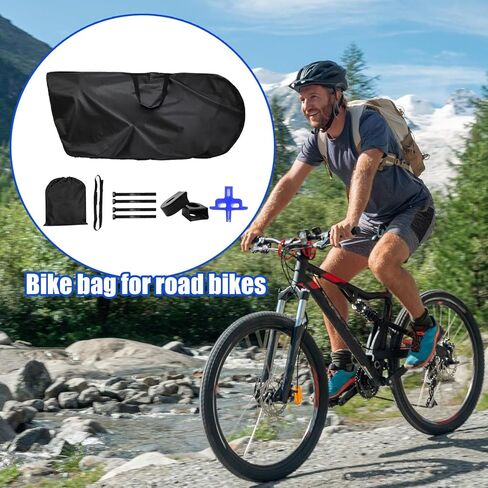 Bike Transport Bag | Waterproof Oxford Fabric,Bike Travel Bag for Airplane | for Moving School Balcony Storeroom Home Dorm Apartment in Saudi Arabia