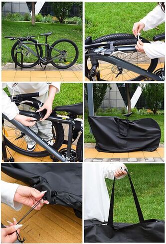Bike Transport Bag | Waterproof Oxford Fabric,Bike Travel Bag for Airplane | for Moving School Balcony Storeroom Home Dorm Apartment in Saudi Arabia
