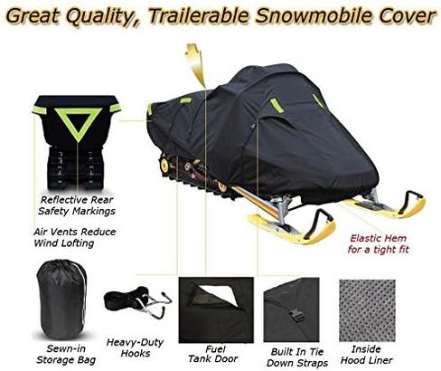 SBU Trailerable Snowmobile Snow Machine Sled Cover Compatible for Ski Doo Bombardier MXZ MX Z Renegade X 800 HO for Model Years 2005-2006. 600 Denier Gear in Kuwait