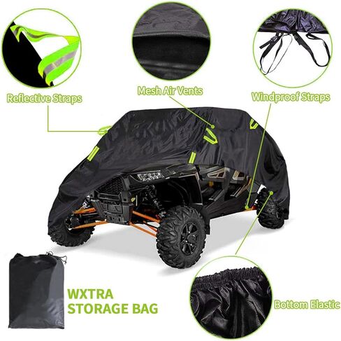 غطاء UTV لجهاز Intimidator GC1K 2016-2026، حماية مقاومة للماء وشديدة التحمل، يناسب معظم أجهزة UTV، للاستخدام الخارجي في جميع الأحوال الجوية، سهل التركيب والآمن، متين، أخضر B in Saudi Arabia