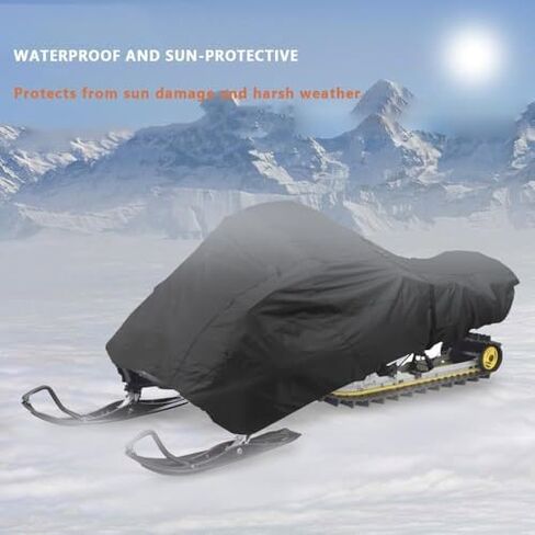 Heavy Duty Snowmobile Cover for Polaris 600 Classic 600 Touring 2009-2012, Waterproof Oxford Fabric Snowmobile Protector Sled Cover with Straps & Buckles in Saudi Arabia