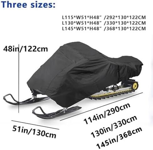 Heavy Duty Snowmobile Cover for Polaris 600 Classic 600 Touring 2009-2012, Waterproof Oxford Fabric Snowmobile Protector Sled Cover with Straps & Buckles in Saudi Arabia