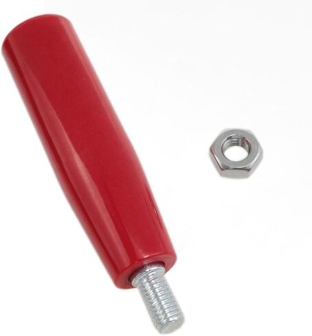 1PCS red M10 Threaded Handle Revolving Handles Lathe Hand Handle Crank Hand Wheel with Nuts for Furniture Repair, lathes, fixtures (M10*100) in Saudi Arabia