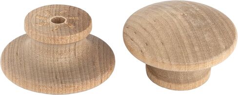 سيندوكو مقبض فطر البتولا 1 3/4 بوصة قطر، 1 بوصة طويل القامة مع براغي 2 حزمة in Kuwait