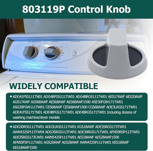 2 PC 803119P Control Knob Compatible with Speed Queen Washer Replace 803119 2813209 AP5619372 in Kuwait