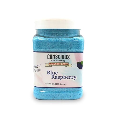 مزيج حلوى القطن بنكهة التوت الأزرق - وعاء سعة 2 رطل (397 جم) - جاهز للاستخدام في ماكينات تنظيف الأسنان المنزلية والتجارية in Kuwait