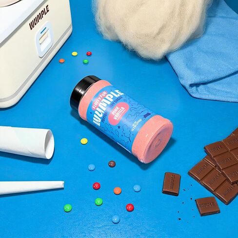 سكر حلوى القطن بالفانيليا الوردية - سكر الخيط المنكه لآلات حلوى القطن، مزيج رقيق جاهز للاستخدام - مثالي للحفلات والكرنفالات والمناسبات - عبوة من 3 قطع (الفانيليا الوردية -13.2 أونصة) in Kuwait