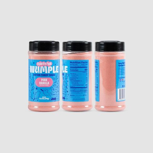 سكر حلوى القطن بالفانيليا الوردية - سكر الخيط المنكه لآلات حلوى القطن، مزيج رقيق جاهز للاستخدام - مثالي للحفلات والكرنفالات والمناسبات - عبوة من 3 قطع (الفانيليا الوردية -13.2 أونصة) in Kuwait