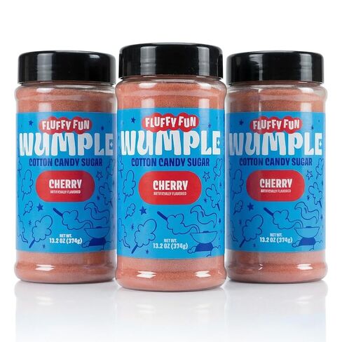 سكر حلوى القطن الأحمر - سكر الخيط المنكه لآلات حلوى القطن، مزيج رقيق جاهز للاستخدام - مثالي للحفلات والكرنفالات والمناسبات - عبوة من 3 قطع (الكرز - 13.2 أونصة) in Kuwait