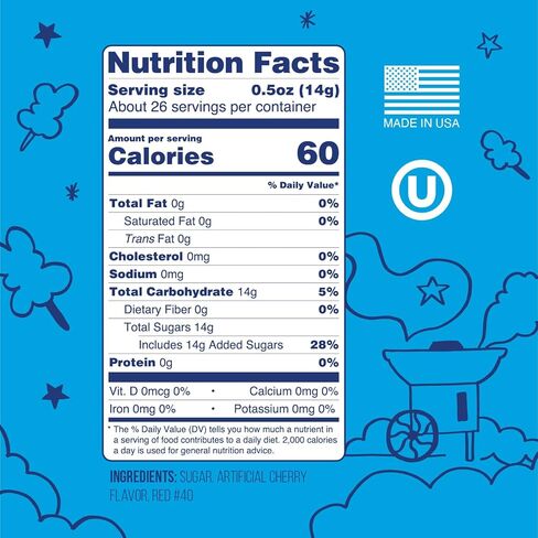 سكر حلوى القطن الأحمر - سكر الخيط المنكه لآلات حلوى القطن، مزيج رقيق جاهز للاستخدام - مثالي للحفلات والكرنفالات والمناسبات - عبوة من 3 قطع (الكرز - 13.2 أونصة) in Kuwait