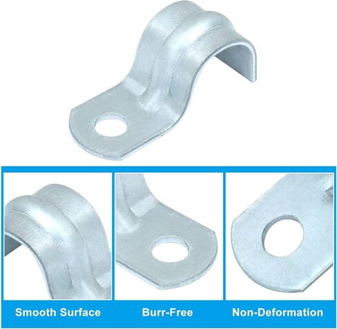 25Pcs 3/8" EMT Conduit Clamp Rigid Pipe Straps, 3/8 Inch Zinc Plated Steel One Hole Straps Bracket for EMT Conduit Pipe Fixing in Saudi Arabia