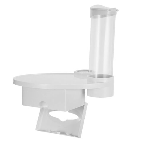 Dental Chair Mounted Utility Tray - Versatile Organizer with Water Cup Holder and Tissue Dispenser for Dental Office White in Saudi Arabia